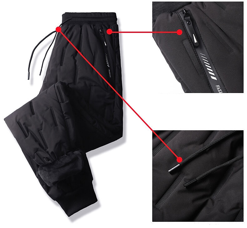 Férfi Munka nadrág Fleece bélelt nadrág Túrázás lefelé nadrág Télikabát Tél Ősz Külső Melegen tartani Szélbiztos Könnyű Kopásállóság Alsók Fekete Halászat Mászás Tengerpart L XL XXL XXXL 4 XL 2026 - $46.99 –P5