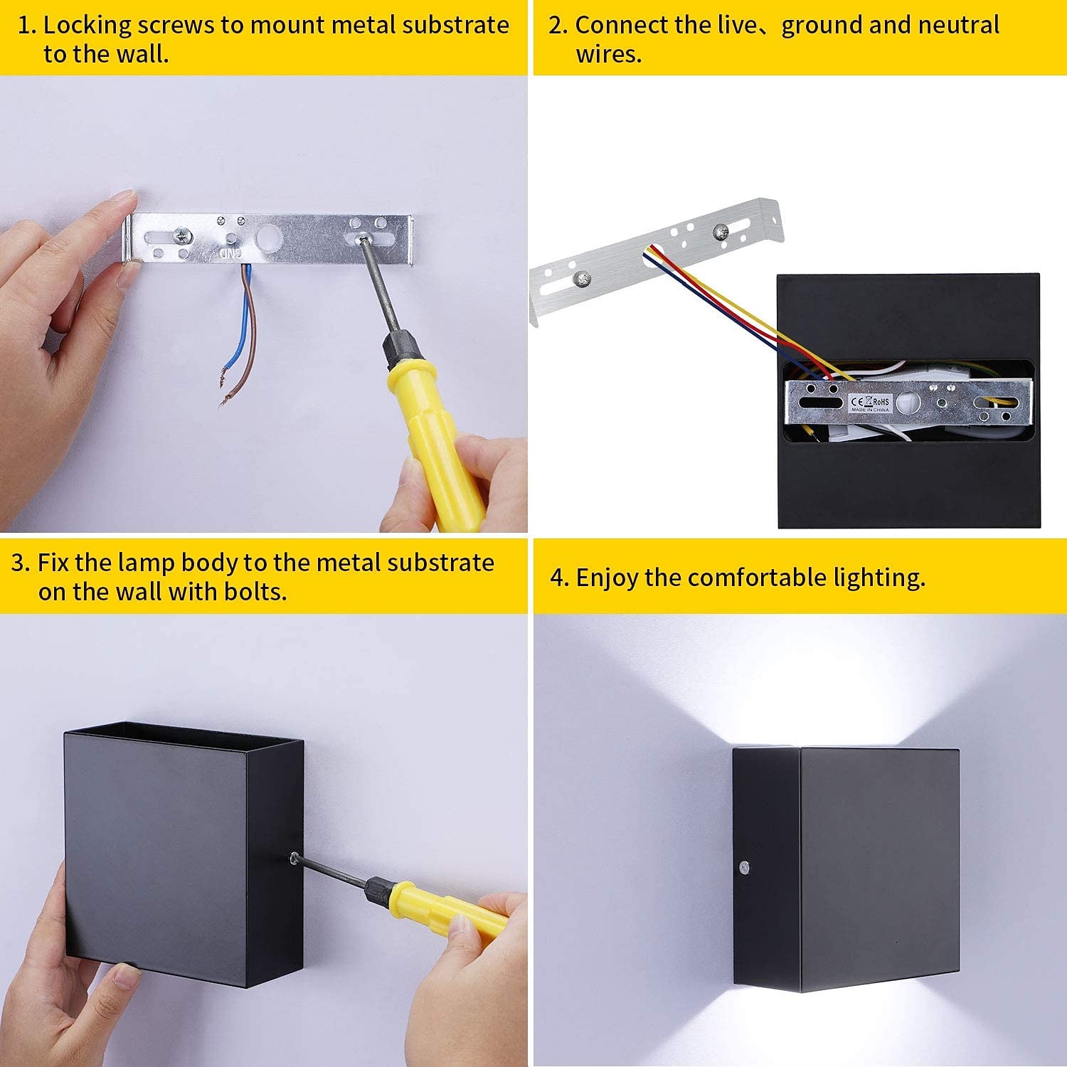 В помещении LED Внутренние настенные светильники Гостиная Офис Алюминий настенный светильник IP20 85-265V 10 W 2025 - $42.99 –P6