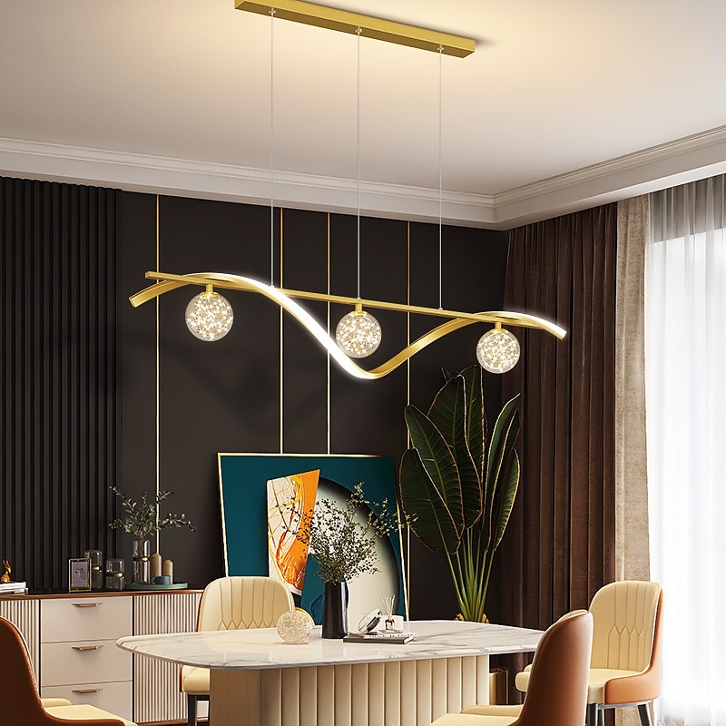 100 cm estilo nórdico luz pendente led metal pintado com acabamentos modernos 220-240v de 2025 por $699.99 –P2