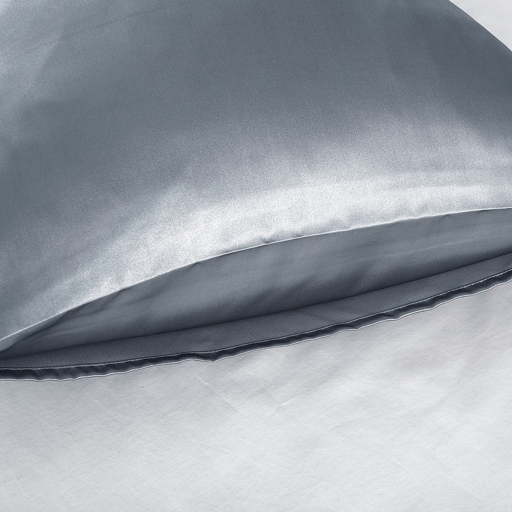 Set of 2 Pcs Silk Satin Pillowcase for Hair and Skin Slip, Pillow Cases for Standard/Queen/King Size - Satin Cooling Pillow Covers with Envelope Closure Suit 2025 - $13.99 –P12