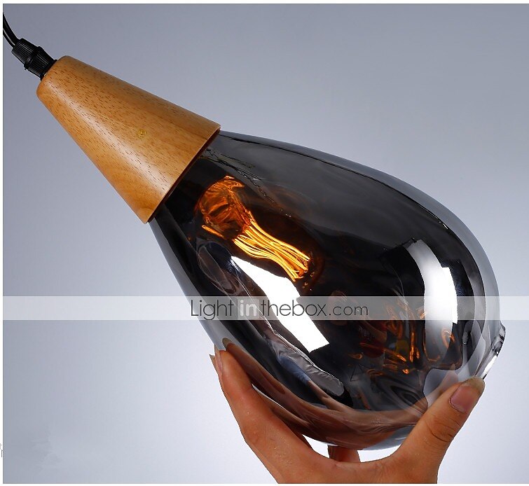 1-valo 30cm massiivipuinen lasiriippuvalaisin led tyylikäs yksimuotoinen saari valot modernit ravintolakaupat / kahvilat olohuoneen valot 220-240v 110-120v 2025 - $80.99 –P12