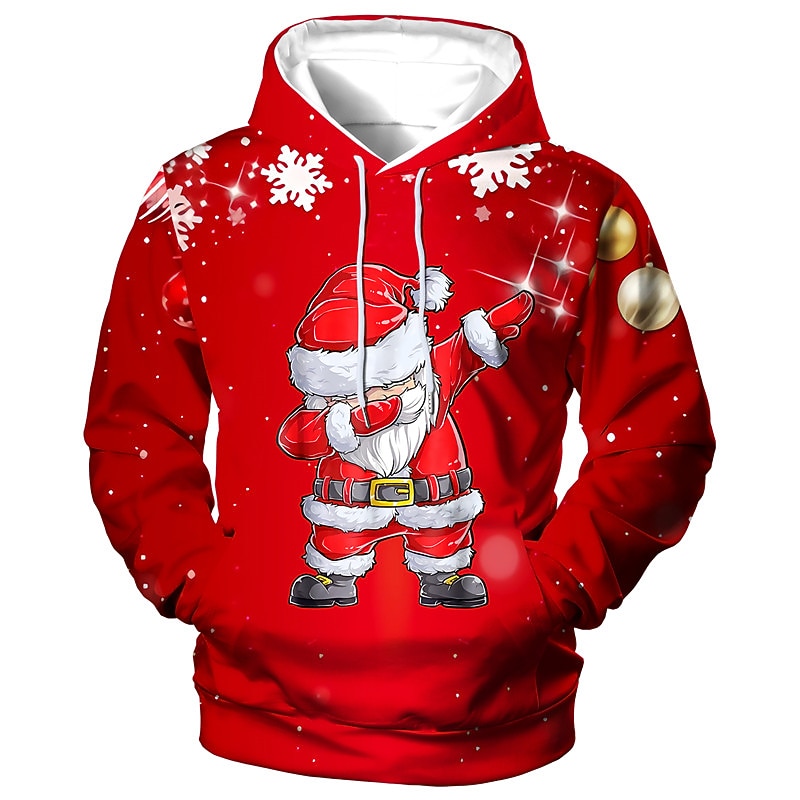 jul jultomten för män 3d huvtröjor unisex tröja gul röd kungsblå blå grön huva jultomten grafiska tryck print dagliga sport 3d print designer ledig stor och lång vår &amp;  falla 2025 - $32.99 –P2