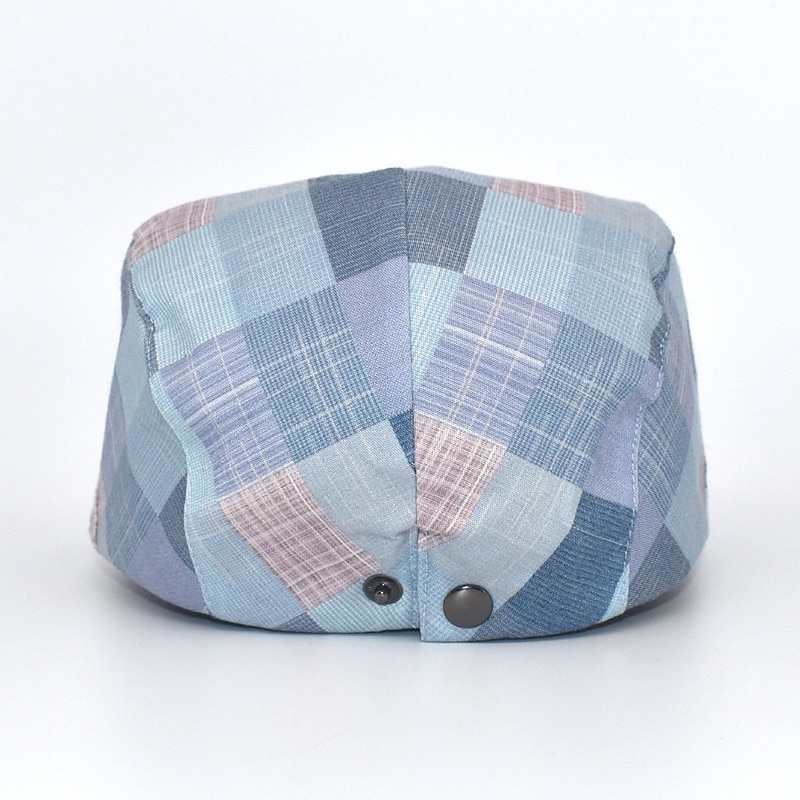 Homme Chapeau Béret Chapeau Confort Chaud Respirable Extérieur Plein Air du quotidien Imprimer Géométrique Plaid de 2025 ? $10.49 –P4
