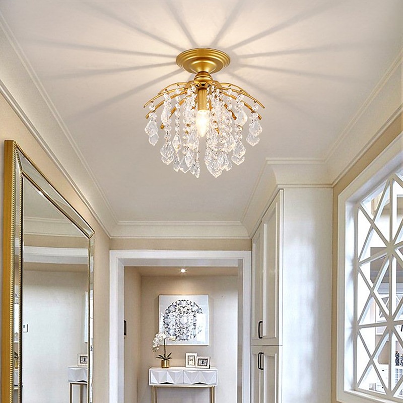 28 ס"מ עיצוב ייחודי נברשות תקרה אור led מתכת ספוטניק גימורים וינטג' קאנטרי 220-240v 2025 - $249.39 –P4