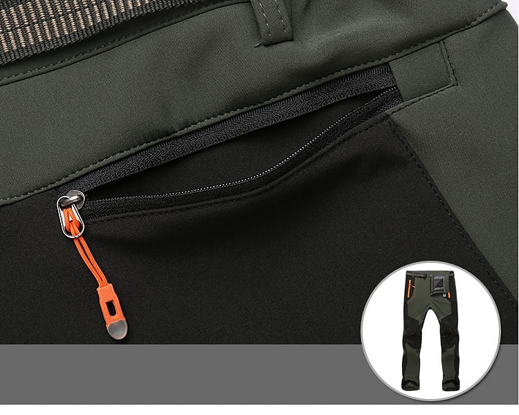 pantalones forrados de vellón para mujer pantalones impermeables para caminar pantalones pantalones softshell patchwork invierno al aire libre a prueba de viento cálidos y transpirables fondos ligeros verde militar naranja caza pesca acampar esquiar 2025 - $35.99 –P11