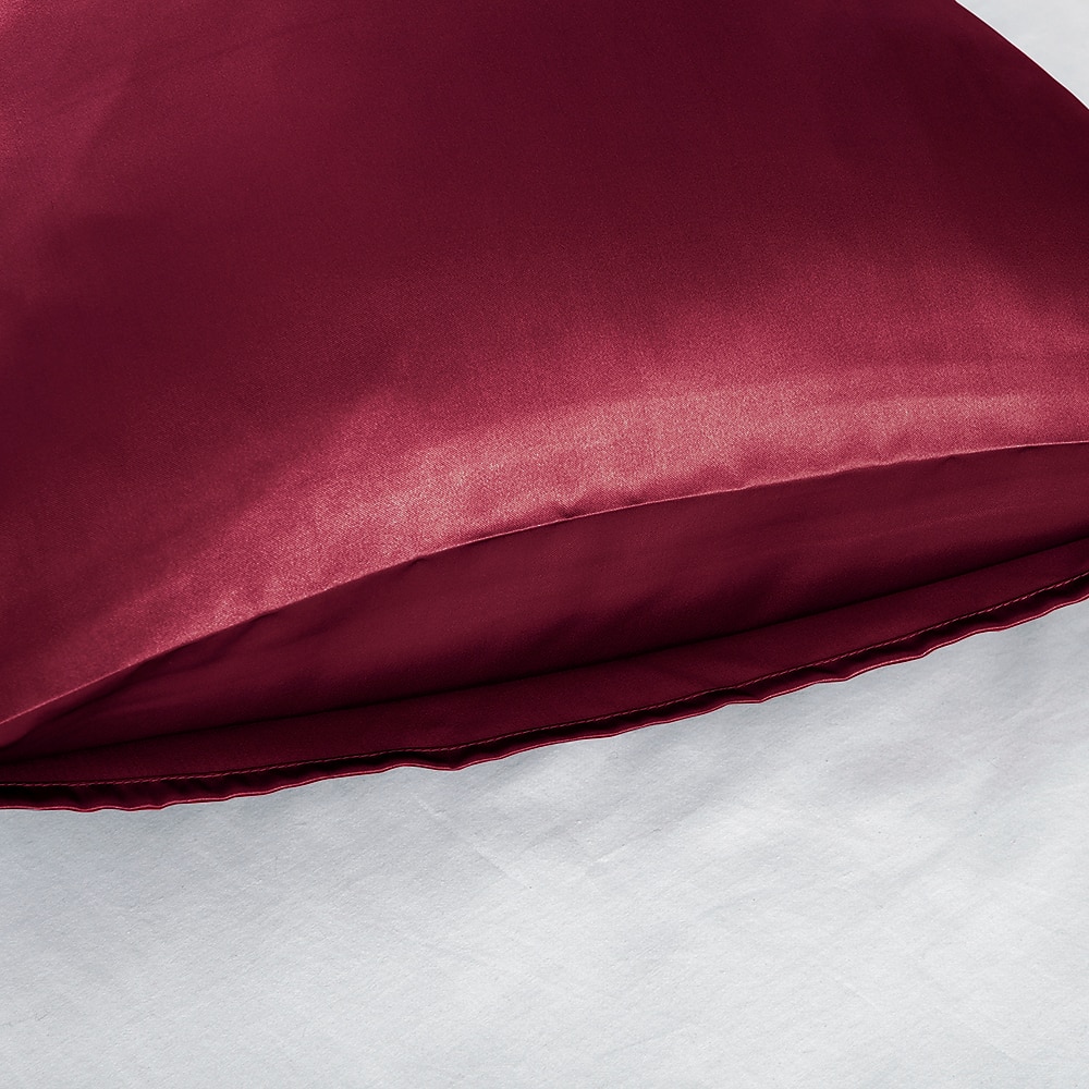 Set of 2 Pcs Silk Satin Pillowcase for Hair and Skin Slip, Pillow Cases for Standard/Queen/King Size - Satin Cooling Pillow Covers with Envelope Closure Suit 2025 - $13.99 –P9