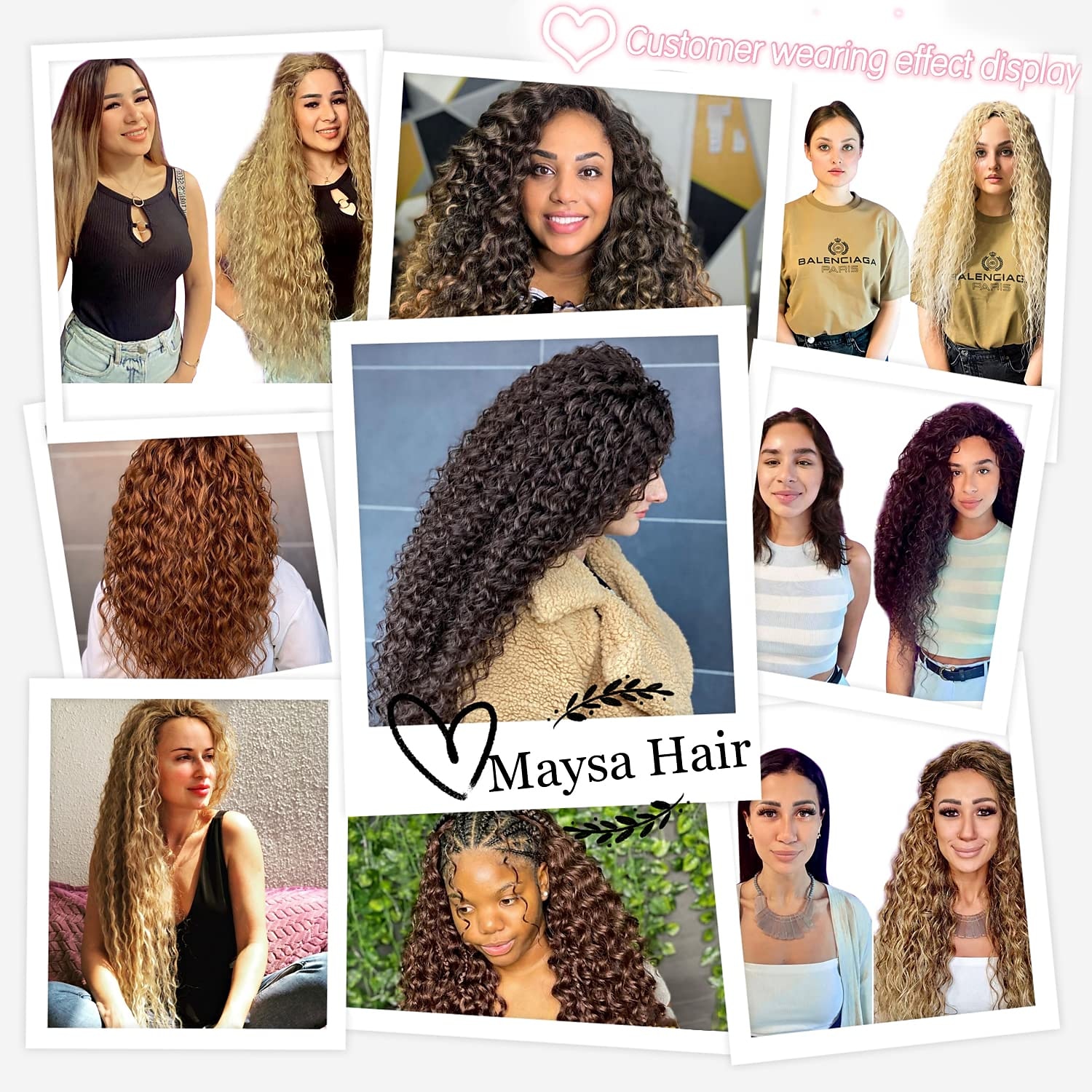 Вязание крючком для наращивания волос Ocean Wave 6pack 30inch deep wave curly braids hair # 1b натуральное черное вязание крючком синтетических волос 30inch 6packs 2025 - GBP £50 –P4