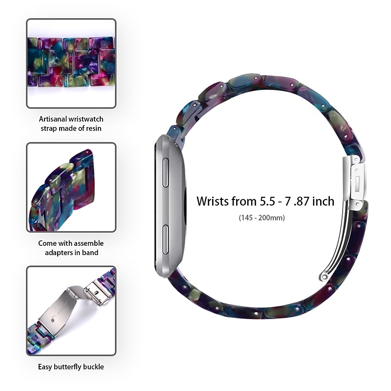 Watch Band for Fitbit Versa 2 / Versa Lite / Versa SE / Versa Resin Replacement  Strap Women Metal Clasp Stainless Steel Buckle Link Bracelet Wristband 2026 - $20.99 –P1