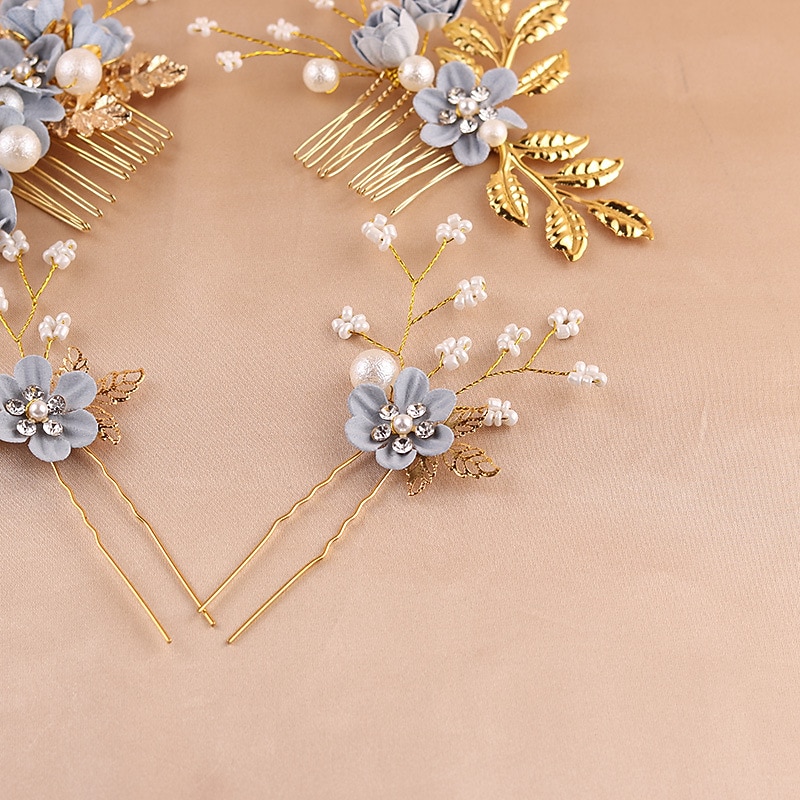 blu fiori dolci piccole perline fiore accessori per capelli pettine per capelli inserto per capelli copricapo da sposa vestito accessori per abiti del 2026 a $13.49 –P8