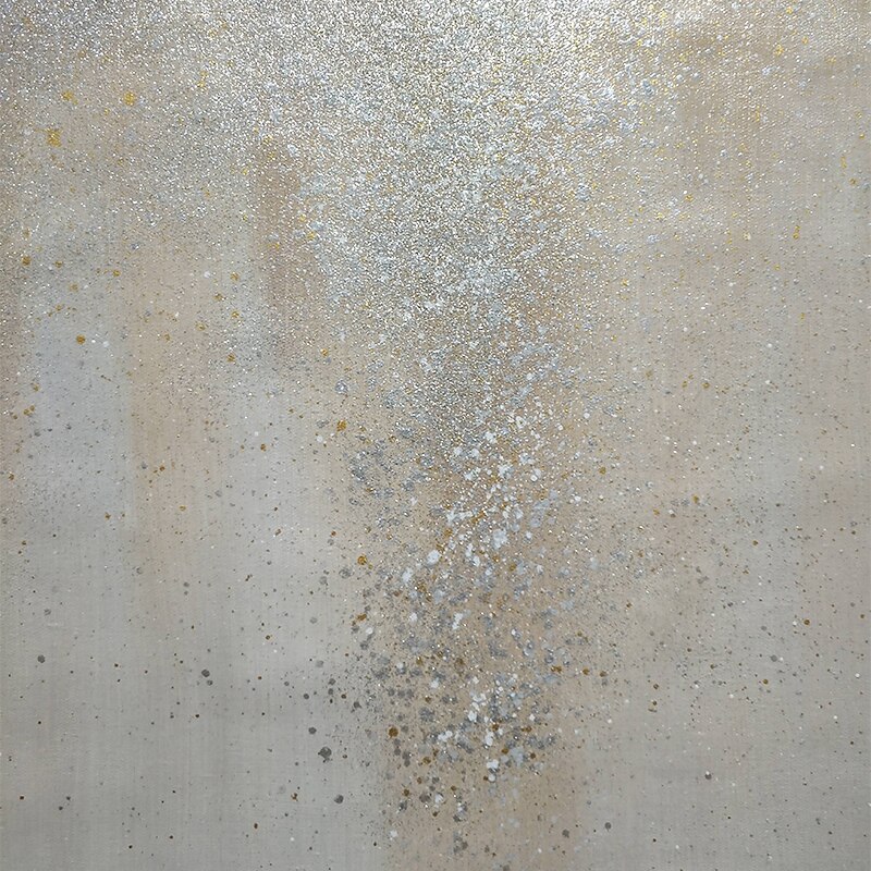 argento dorato cielo stellato pittura a olio astratta 100% fatto a mano dipinto a mano arte della parete su tela decorazione della casa arredamento tela arrotolata senza cornice non allungata del 2025 a $97.99 –P3