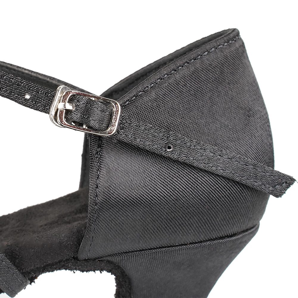 pantofi de dans latino din satin pentru fete cu toc jos și design cu curele încrucișate - perfecti pentru dansul de sală și salsa 2025 - $29.99 –P6