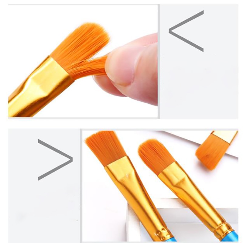 träblå målarpenslar nylon hårmaterial oljepenslar gouache akvarell målarpenslar 10 st 2026 - $9.99 –P3