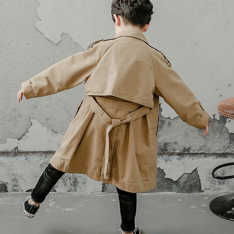 Kinderen Jongens Jas Lange mouw Grijs Khaki Bruin Effen Zak Winter Actief Urheilu 3-13 jaar / Lapwerk 2025 - $51.99 –P5