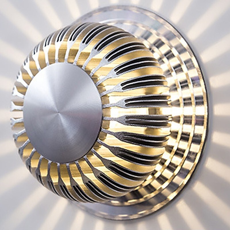 1-licht 10cm modern/eigentijds mini-stijl inbouw wandlampen led sferisch ontwerp aluminium gang trappen wandlamp 90-240v 3w 2025 - $46.99 –P8