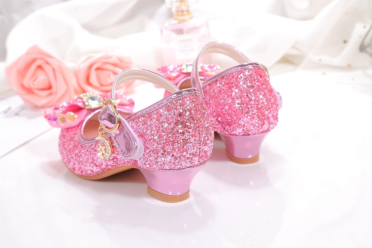Girls' Glitter Princess Party Shoes – Sparkling Mary Jane Dress Shoes with Bow and Rhinestone Details, Perfect for Weddings and Special Occasions 2025 - $24.99 –P4