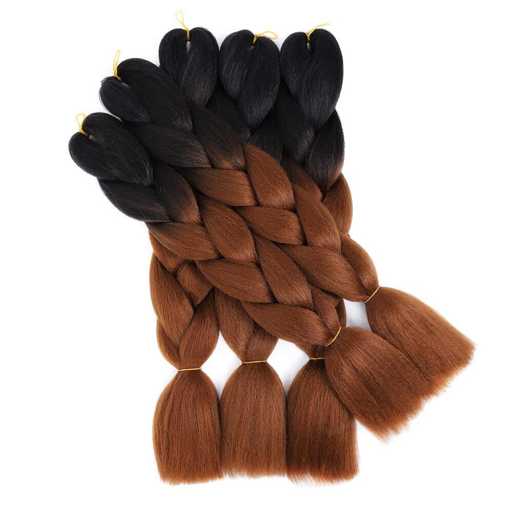 Synthetic Braiding Hair Ombre Braids Hair Jumbo Braiding Hair Extensions for Box Twist Braiding 24inch 3packs 2025 - $28.99 –P4