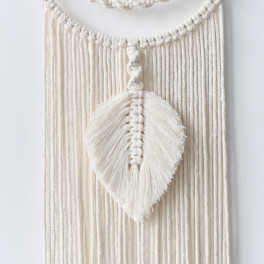 nordisk håndvevd bomullstråd veggdekorasjon billedvev halvmåne drømmefanger soverom dekorasjon gavegiver kreativ gave 2026 - $18.49 –P5