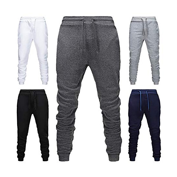 Hombre Pantalones de Deporte Persona que practica jogging Pantalones de invierno Pantalones Pantalones casuales Bolsillo Correa Cintura elástica Color sólido Comodidad Templado Longitud total Deporte 2025 - $12.99 –P2