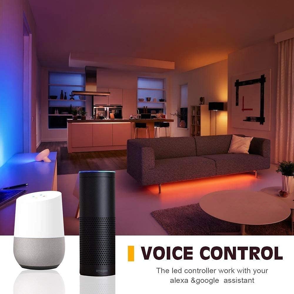 Addressable Dream color RGBIC WiFi Bluetooth LED Light Strip 5~10m 16.4~32.8ft Waterproof 5050SMD Work with Alexa Google Assistant 2025 - $64.99 –P14