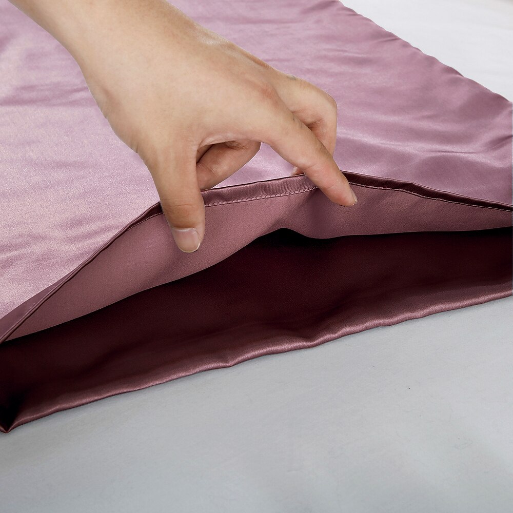Set of 2 Pcs Silk Satin Pillowcase for Hair and Skin Slip, Pillow Cases for Standard/Queen/King Size - Satin Cooling Pillow Covers with Envelope Closure Suit 2025 - $13.99 –P7