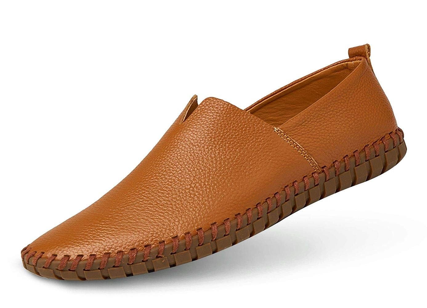 slip-on loafers i läder för män, avslappnade körskor med handsydd sula - bekväma och mångsidiga skor för vardagsbruk 2025 - $42.99 –P1