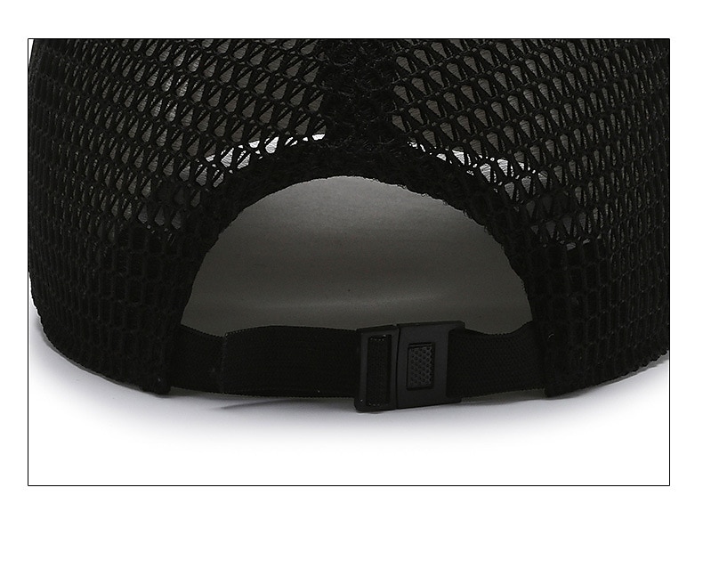Boné de beisebol masculino boné de caminhoneiro unissex verão respirável chapéu de malha cheia preto azul marinho carta fitness resistente a ultravioleta esportes ao ar livre de 2025 por $11.49 –P10