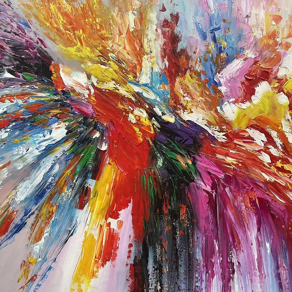Oil Painting 100% Handmade Hand Painted Wall Art On Canvas Abstract Modern Colorful Landscape Blooming Firework Home Decoration Decor Rolled Canvas No Frame Unstretched 2025 - $60.99 –P5