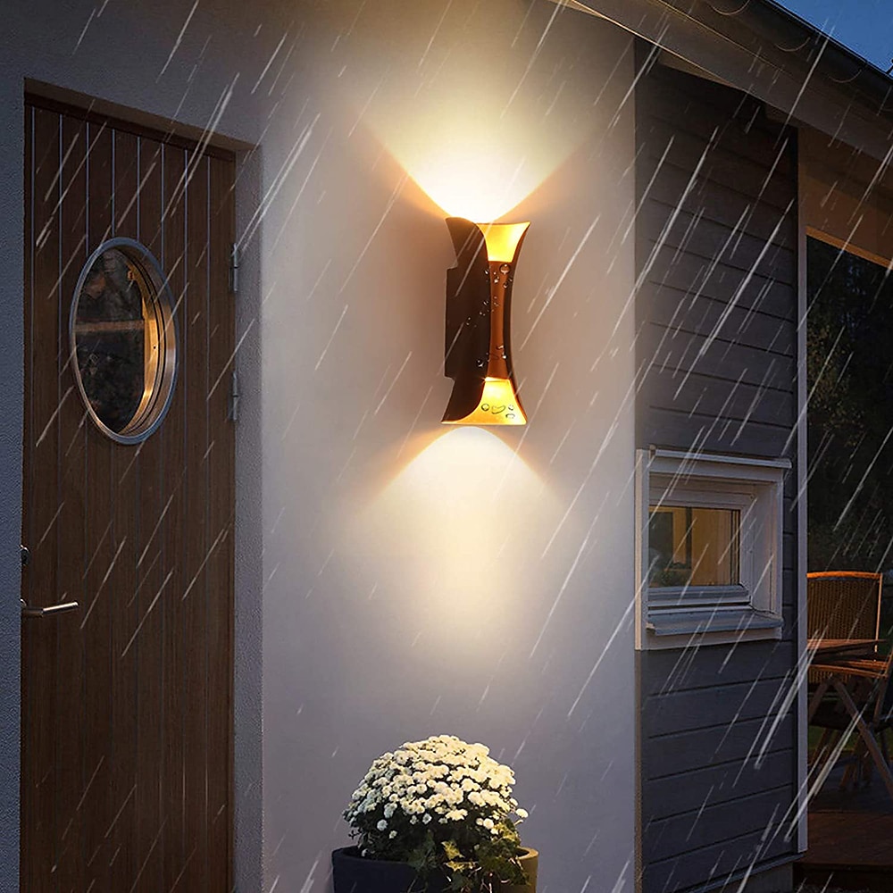 1-light 20cm zewnętrzne oświetlenie ścienne led wielokolorowe oświetlenie w górę iw dół kinkiet wewnętrzny hotele dziedzińce przejścia bramy ganek korytarz nowoczesny 90-264v 2025 - $42.99 –P6