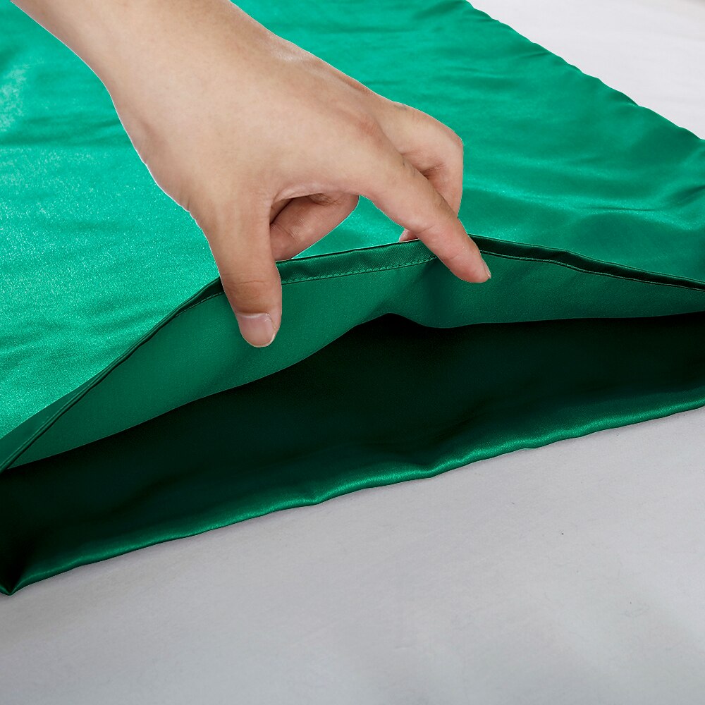 Set of 2 Pcs Silk Satin Pillowcase for Hair and Skin Slip, Pillow Cases for Standard/Queen/King Size - Satin Cooling Pillow Covers with Envelope Closure Suit 2025 - $13.99 –P10