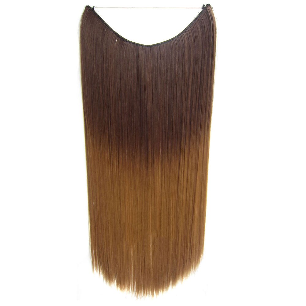 24inch 50grams 100grams Synthetic Hair Extension Gradual Color Brown Gray Blonde String Halo Hairpieces Extensions 2025 - $17.49 –P5