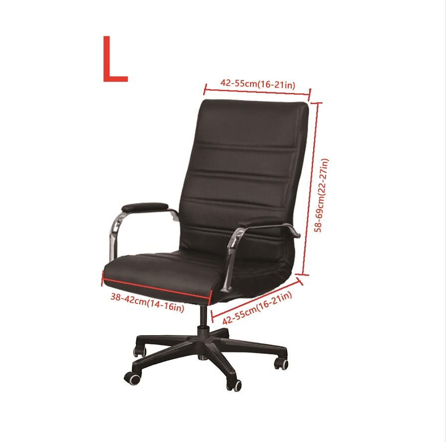 fodera per sedia da ufficio in velluto per computer sedia da gioco fodera per sedia elasticizzata nera tinta unita resistente lavabile per mobili del 2025 a $21.99 –P2