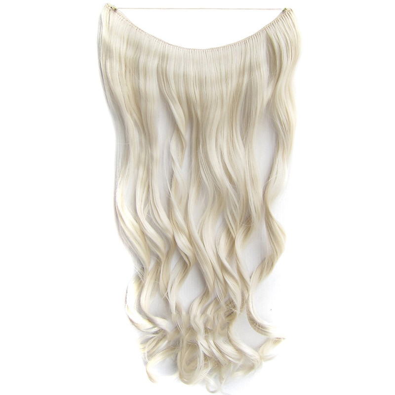 No Clip No Glue Invisible Halo Hair Extension 24inch Long Wavy Hair Synthetic Heat Resistant String Hairpiece 2025 - $19.49 –P12