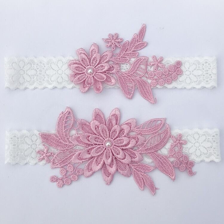 Satäng Blomstil Bröllopskläder Med Applikationsbroderi Strumpeband Bröllop 2025 - $7.99 –P6