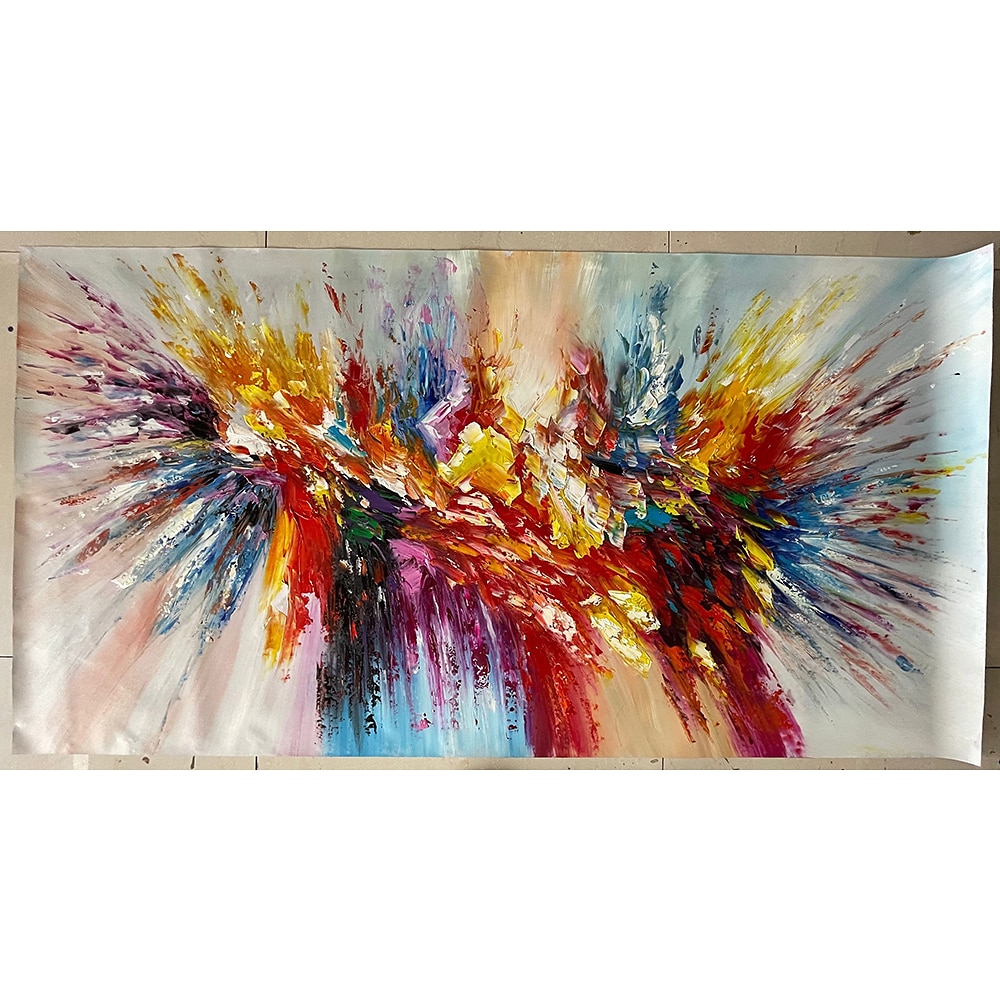 Oil Painting 100% Handmade Hand Painted Wall Art On Canvas Abstract Modern Colorful Landscape Blooming Firework Home Decoration Decor Rolled Canvas No Frame Unstretched 2025 - $60.99 –P4