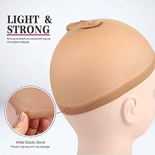 6 pieces light brown stocking wig caps stretchy nylon wig caps for women 2025 - $5.49 –P7