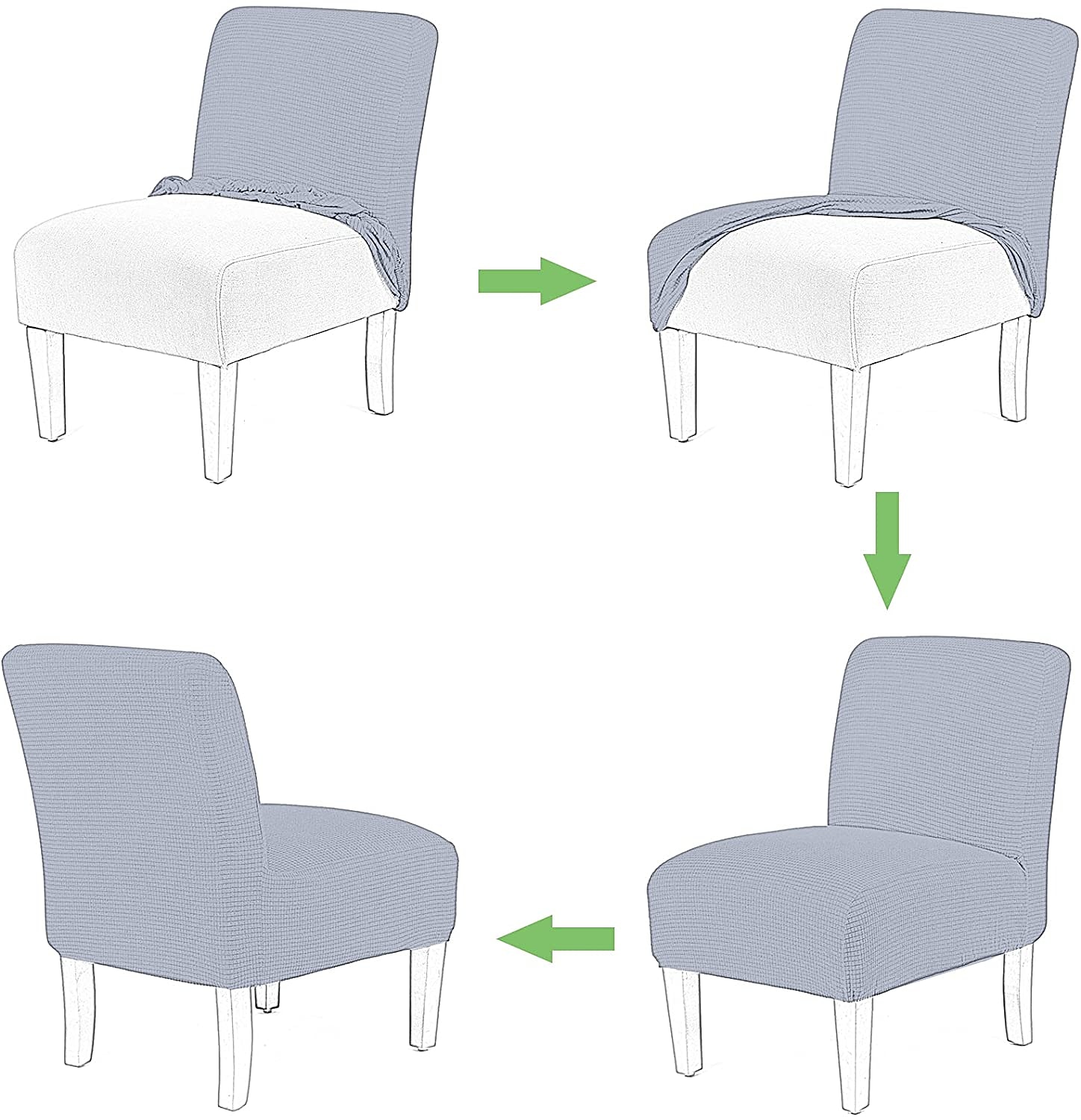 Housse de chaise d'appoint sans accoudoirs en velours pour salon, housse de protection de chaise avec fond élastique, lavable en machine de 2025 ? $25.99 –P1