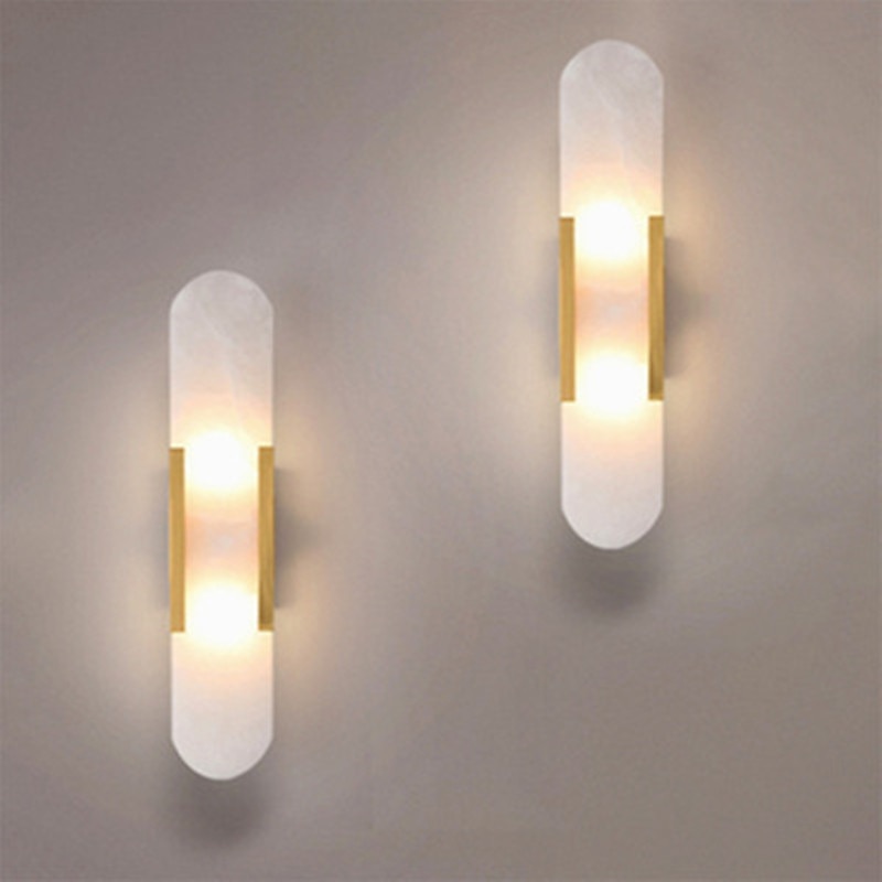 applique da parete led moderno creativo marmo soggiorno personalità camera da letto comodino hotel villa studio corridoio lampada da parete a led del 2025 a $282.09 –P8