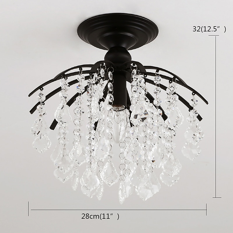 28 ס"מ עיצוב ייחודי נברשות תקרה אור led מתכת ספוטניק גימורים וינטג' קאנטרי 220-240v 2025 - $249.39 –P3