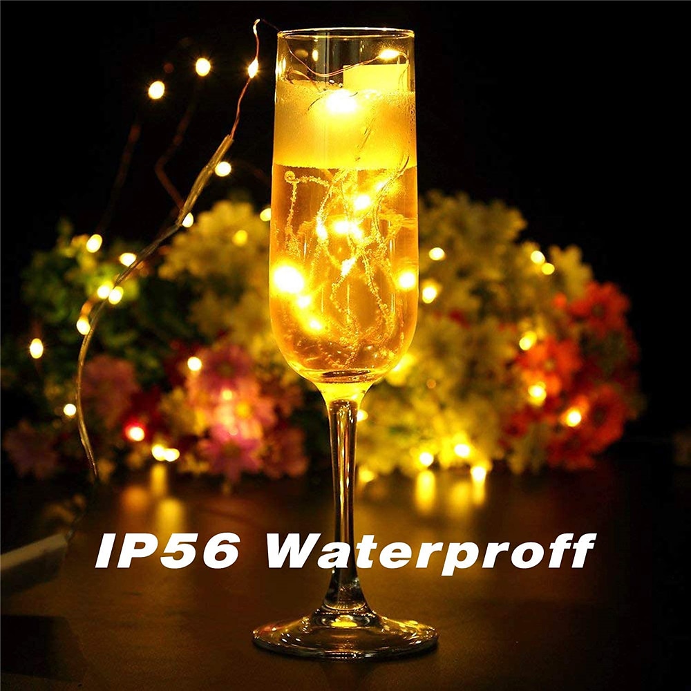 100 Pack Fairy  Lights Battery Operated 7Ft 20 Led Waterproof Mini Firefly String Lights with Flexible Silver Wire for Wedding Centerpieces Mason Jar Craft  Garlands Party Decorations 2026 - $16.49 –P10