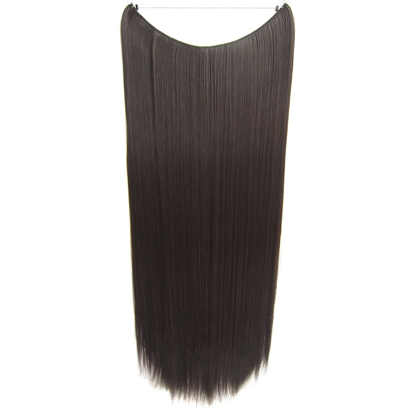 24inch 50grams 100grams Synthetic Hair Extension Gradual Color Brown Gray Blonde String Halo Hairpieces Extensions 2025 - $17.49 –P15