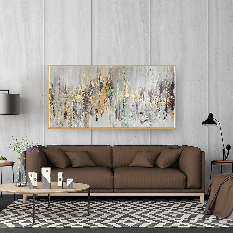 Hang målad oljemålning HANDMÅLAD Vertikal Abstrakt Landskap Modern Utan innerram (utan ram) 2025 - $114.99 –P4