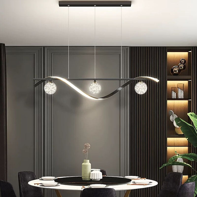 100 cm estilo nórdico luz pendente led metal pintado com acabamentos modernos 220-240v de 2025 por $699.99 –P5