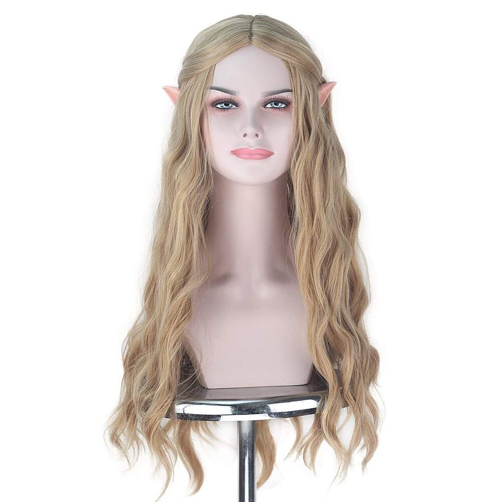 royalvirgin macchina completa parrucche sintetiche il film hobbit elf queen galadriel parrucche cosplay ondulate lunghe 613 capelli biondi cenere dorata per l'uso no orecchio parrucche di halloween del 2025 a $32.99 –P1