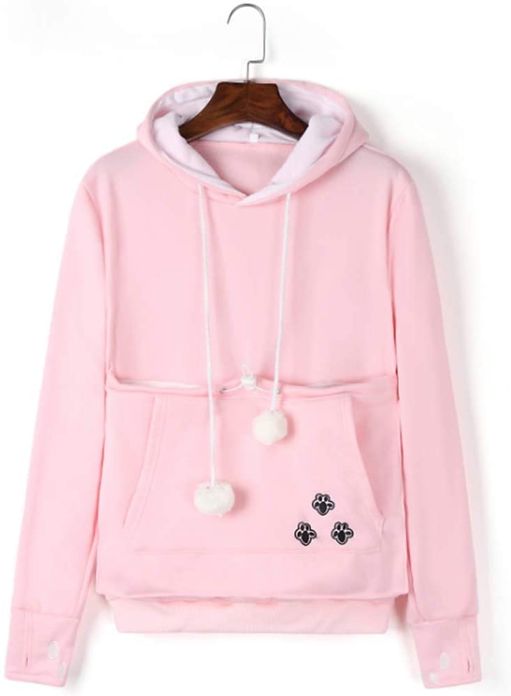 felpe con cappuccio da donna a marsupio grande, pullover con orecchie da gatto carino, felpa con cappuccio per cani e gatti da compagnia blu scuro del 2025 a $18.99 –P1