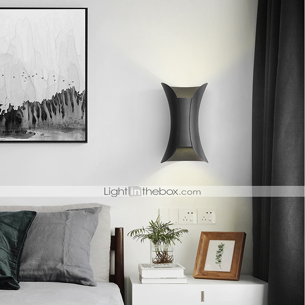 1-light 20cm zewnętrzne oświetlenie ścienne led wielokolorowe oświetlenie w górę iw dół kinkiet wewnętrzny hotele dziedzińce przejścia bramy ganek korytarz nowoczesny 90-264v 2025 - $42.99 –P5