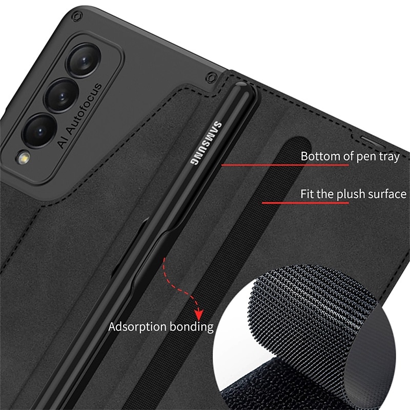Чехол для телефона для Samsung Galaxy Z Fold 5 Z Fold 4 Z Fold 3 Z Fold 2 полный корпус чехол для карт пылезащитный двусторонний однотонный PU кожа 2025 - $32.99 –P5