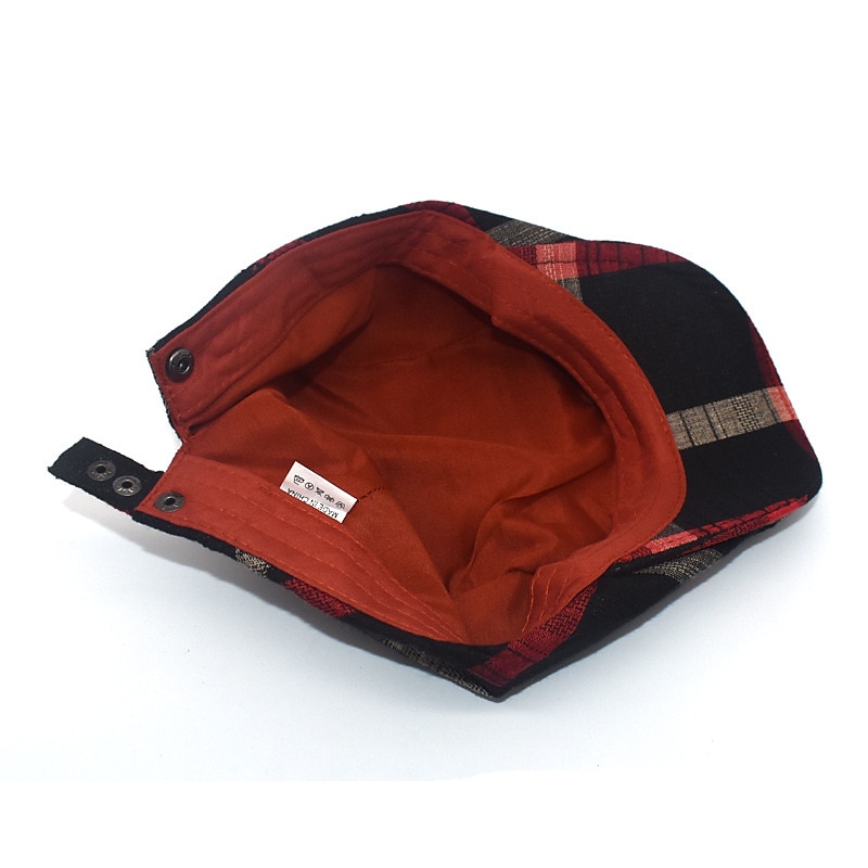 Per uomo Cappello basco Nero Rosso Cotone Bicolore La moda degli anni '20 Informale Esterno Esterno Giornaliero A quadri Protezione solare Comfort Caldo Traspirante del 2025 a $8.99 –P8