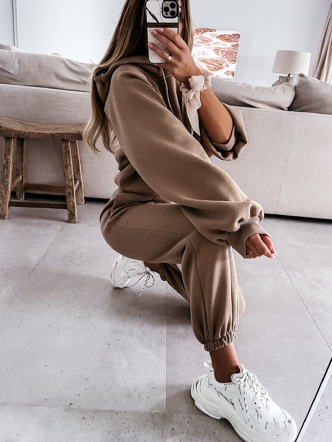 Women's Active Streetwear Tracksuit Pants Sets Sweatshirt Long Sleeve Hooded Solid Color Sports Outdoor Casual Black White Green Fall & Winter Regular Fit 2025 - $28.99 –P12