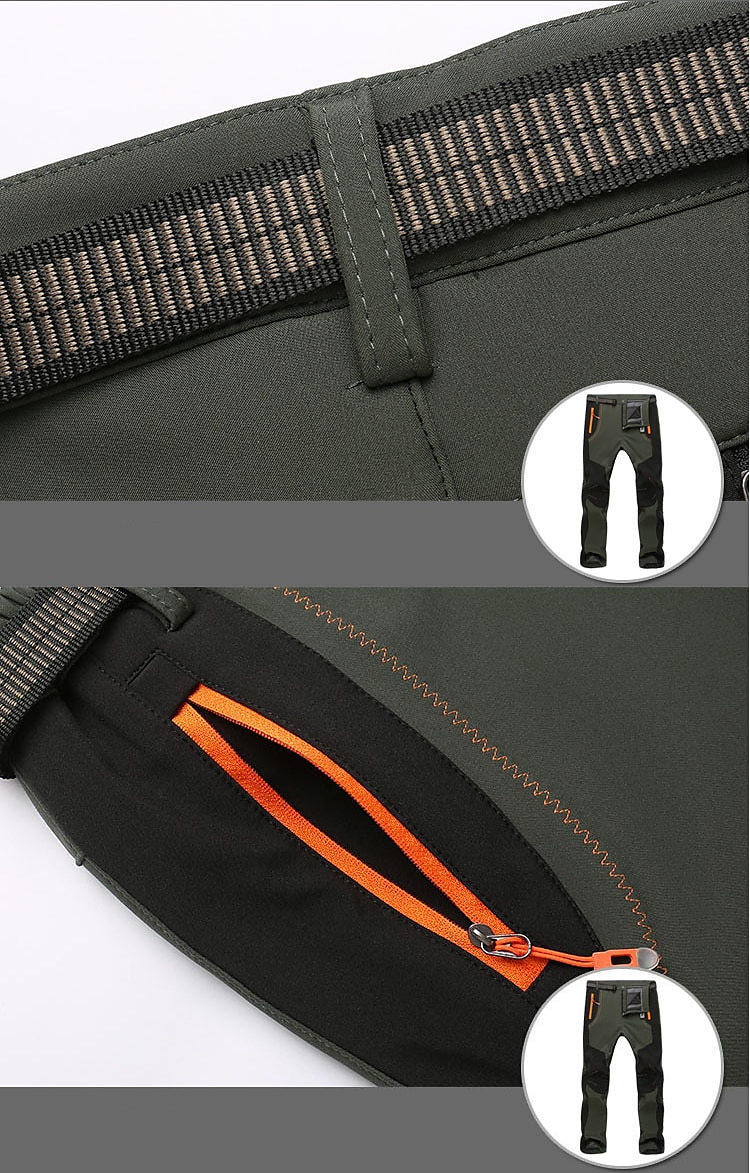 pantalones forrados de vellón para mujer pantalones impermeables para caminar pantalones pantalones softshell patchwork invierno al aire libre a prueba de viento cálidos y transpirables fondos ligeros verde militar naranja caza pesca acampar esquiar 2025 - $35.99 –P10