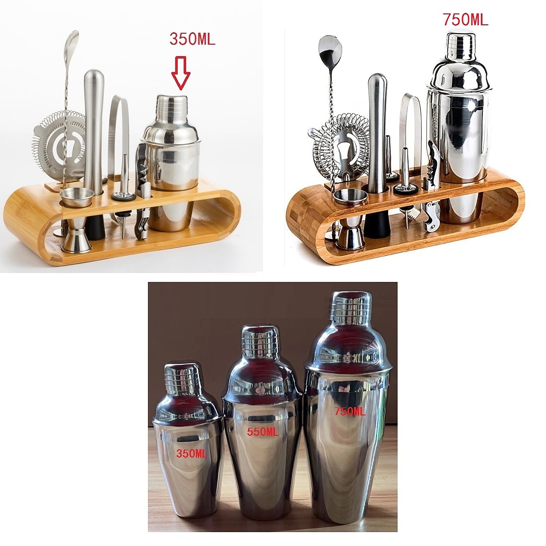 Cocktail Shaker Set Bartender Kit with Stand Insulated Cocktail Shaker Bartender Kit Cocktail Shaker Mixer Stainless Steel 350ml Bar Tool Set with Stylish 2026 - $42.99 –P9